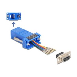Delock Assembly Kit - Sériový adaptér - DB-9 (F) šroubovací do RJ-12 (6kolíkový) (F) - individuálne priraditelné sériové