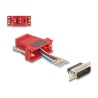 Delock Assembly Kit - Sériový adaptér - 15 pin D-Sub (DB-15) (M) šroubovací do RJ-12 (6kolíkový) (F) - individuálne