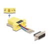 Delock Assembly Kit - Sériový adaptér - 15 pin D-Sub (DB-15) (M) šroubovací do RJ-12 (6kolíkový) (F) - individuálne