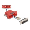 Delock Assembly Kit - Sériový adaptér - DB-25 (M) šroubovací do RJ-12 (6kolíkový) (F) - individuálne priraditelné sériové