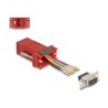 Delock - Sériový adaptér - DB-9 (F) šroubovací do RJ-45 (8 pinu) (F) - individuálne priraditelné sériové rozhraní - cervená