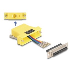 Delock Assembly Kit - Sériový adaptér - DB-25 (F) šroubovací do RJ-12 (6kolíkový) (F) - individuálne priraditelné sériové
