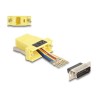 Delock - Sériový adaptér - 15 pin D-Sub (DB-15) (M) šroubovací do RJ-45 (8 pinu) (F) - individuálne priraditelné sériové