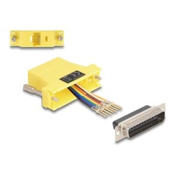 Delock Assembly Kit - Sériový adaptér - DB-25 (M) šroubovací do RJ-45 (F) - CAT 5/5e/6 - individuálne priraditelné sériové