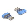 Delock - Interní adaptér USB - 19pinový USB header (F) do 20 pinový USB Typ E (M) Klíc A - up to 5 Gbps data transfer rate