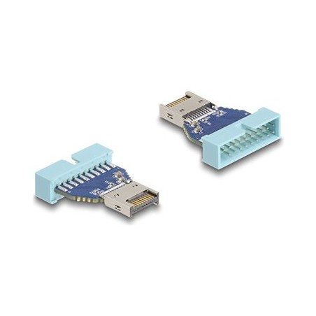 Delock - Interní adaptér USB - 19 pin USB 3.1 header (M) do 20 pinový USB Typ E (M) - rychlost prenosu dat až 10 Gbps