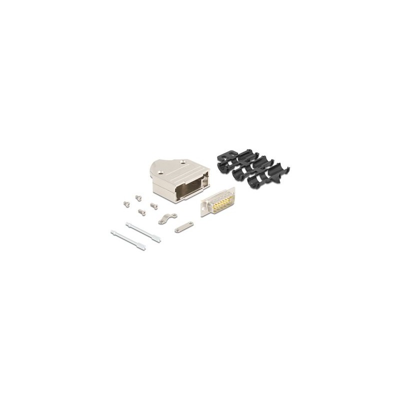 Delock - Serial connector - 15 pin D-Sub (DB-15) (M) do 15 pájecích kolíku - stríbrná