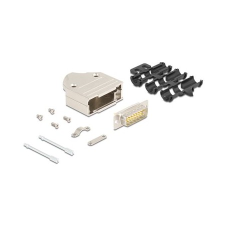 Delock - Serial connector - 15 pin D-Sub (DB-15) (M) do 15 pájecích kolíku - stríbrná