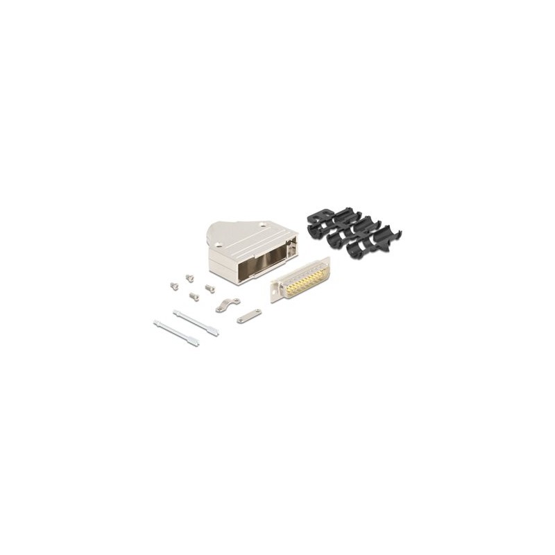 Delock - Serial connector - DB-25 (M) do 25 pájecí pinu - stríbrná