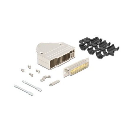Delock - Serial connector - DB-25 (M) do 25 pájecí pinu - stríbrná