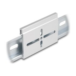 Delock - Montážní spona - hliník, 70 x 47,8 mm - montáž na kolejnici DIN - stríbrná