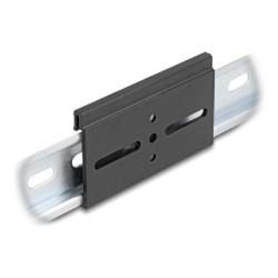 Delock - Montážní spona - hliník, 80 x 47,8 mm - montáž na kolejnici DIN - cerná