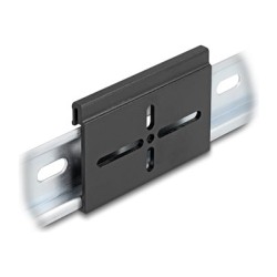 Delock - Montážní spona - hliník, 70 x 47,8 mm - montáž na kolejnici DIN - cerná