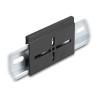 Delock - Montážní spona - hliník, 70 x 47,8 mm - montáž na kolejnici DIN - cerná