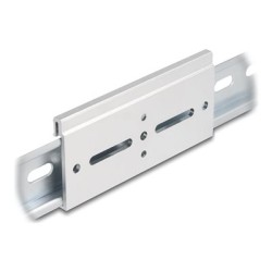 Delock - Montážní spona - hliník, 100 x 47,8 mm - montáž na kolejnici DIN - stríbrná