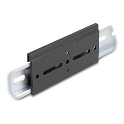 Delock - Montážní spona - hliník, 100 x 47,8 mm - montáž na kolejnici DIN - cerná