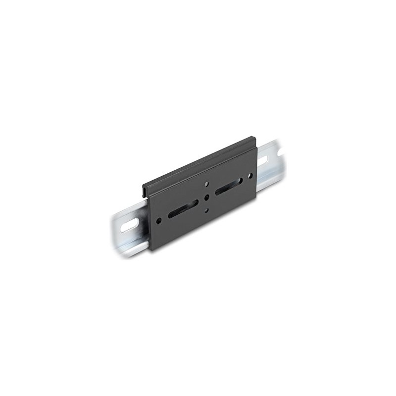 Delock - Montážní spona - hliník, 100 x 47,8 mm - montáž na kolejnici DIN - cerná