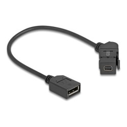 Delock - Kabel DisplayPort - DisplayPort (F) do Mini DisplayPort (F) úhel, klícový - DisplayPort 1.2 - 30 cm - podpora 8K30 Hz