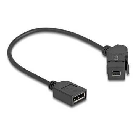 Delock - Kabel DisplayPort - DisplayPort (F) do Mini DisplayPort (F) úhel, klícový - DisplayPort 1.2 - 30 cm - podpora 8K30 Hz