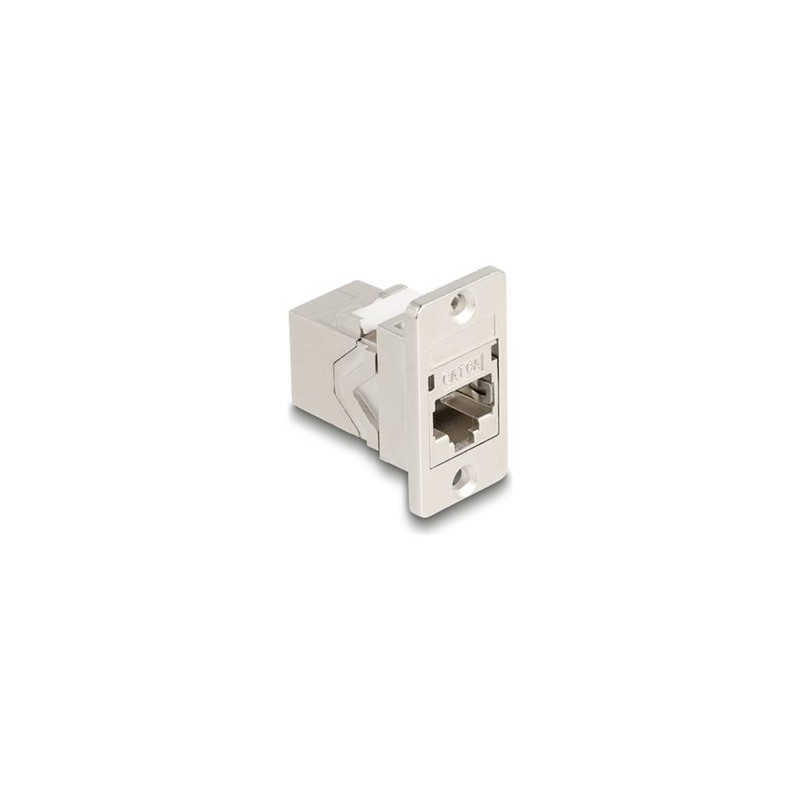 Delock - Modul - montáž na panel - CAT 6a - stínený - RJ-45 - stríbrná