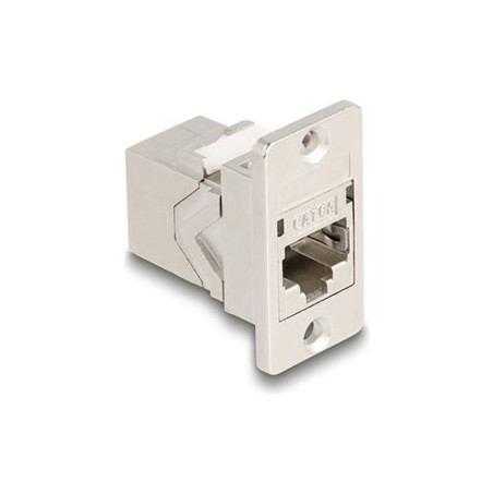 Delock - Modul - montáž na panel - CAT 6a - stínený - RJ-45 - stríbrná