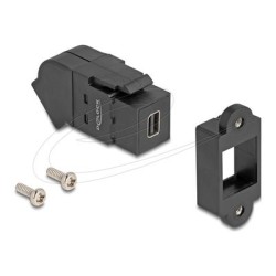 Delock - Adaptér DisplayPort - DisplayPort (F) do Mini DisplayPort (F) úhel, klícový - podpora 8K30 Hz (7680 x 4320), montáž na