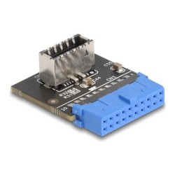 Delock - Interní adaptér USB - 19pinový USB header (F) rovné do 20 pinový USB Typ E (F) Klíc A, zkosený - up to 5 Gbps data