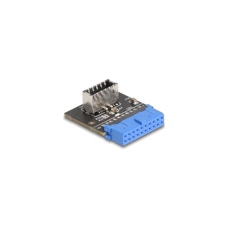 Delock - Interní adaptér USB - 19pinový USB header (F) rovné do 20 pinový USB Typ E (F) Klíc A, zkosený - up to 5 Gbps data
