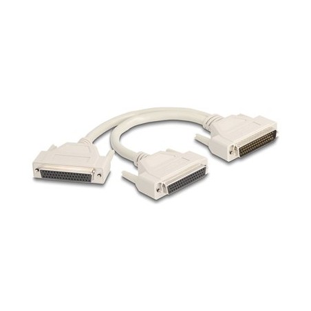 Delock - Serial splitter - DB-50 (M) do DB-50 (F) - 30 cm - krídlové šrouby - béžová