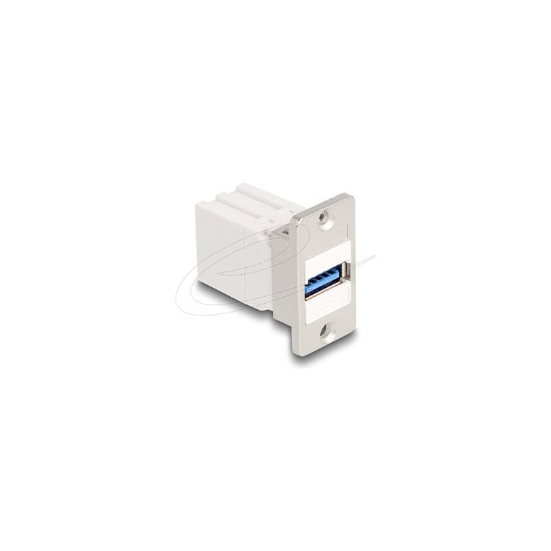 Delock Keystone module - USB adaptér - USB (F) do USB (F) - up to 5 Gbps data transfer rate - bílá, stríbrná