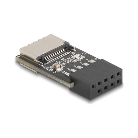 Delock - Interní adaptér USB - 9 pin USB 2.0 header (F) do 20 pinový USB Typ E (F) Klíc A - roztec 2,54 mm