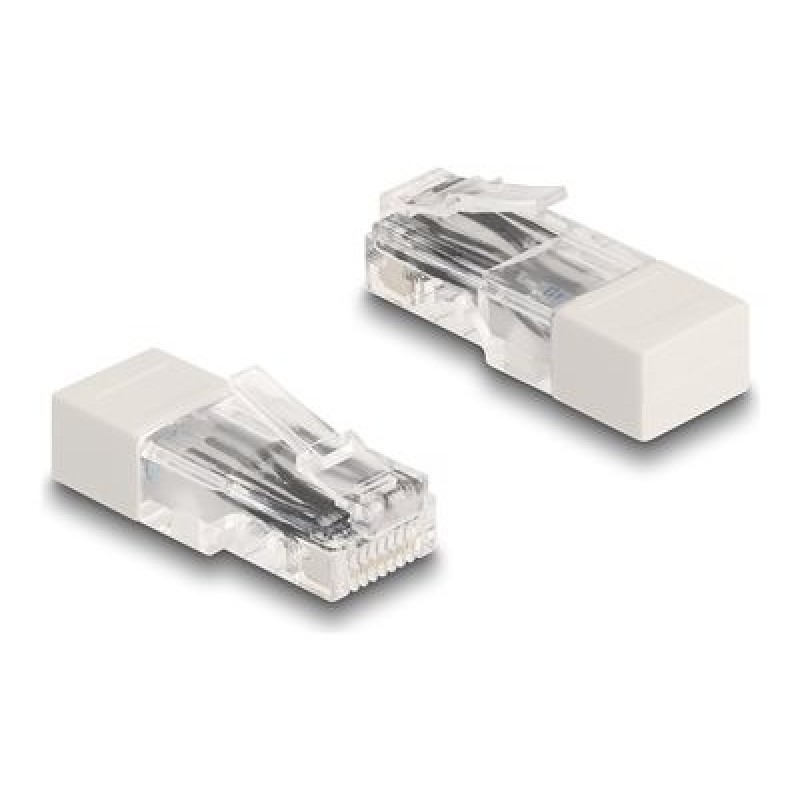 Delock - Sítový konektor - RJ-45 (M) - rezistor 120 ohmu - bílá