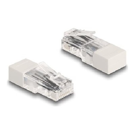 Delock - Sítový konektor - RJ-45 (M) - rezistor 120 ohmu - bílá