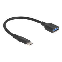 Delock - USB adaptér - 24 pin USB-C (M) do USB typ A (F) - 20 V - 3 A - 19 cm - rychlost prenosu dat až 10 Gbps - cerná