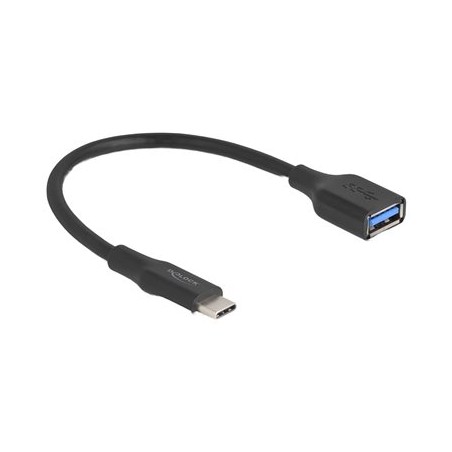 Delock - USB adaptér - 24 pin USB-C (M) do USB typ A (F) - 20 V - 3 A - 19 cm - rychlost prenosu dat až 10 Gbps - cerná