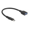 Delock - USB adaptér - 24 pin USB-C (M) do USB typ A (F) - 20 V - 3 A - 19 cm - rychlost prenosu dat až 10 Gbps - cerná