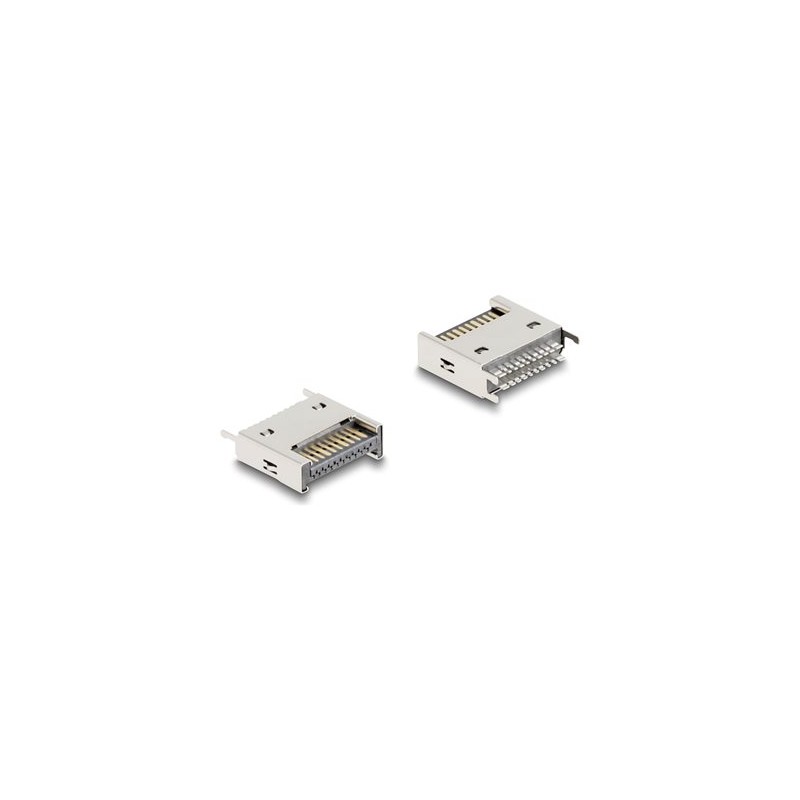 Delock - Konektor USB - 20 pinový USB Typ E (M) Klíc A, rovný do 20 pájecích pinu - 300 V - 0.5 A - rychlost prenosu dat až 10