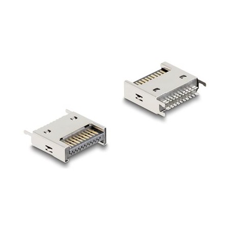 Delock - Konektor USB - 20 pinový USB Typ E (M) Klíc A, rovný do 20 pájecích pinu - 300 V - 0.5 A - rychlost prenosu dat až 10