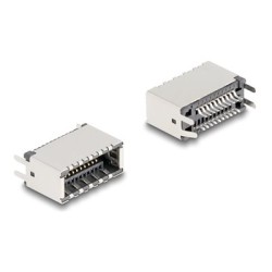 Delock - Konektor USB - 20 pinový USB Typ E (F) Klíc A do 20 pájecích pinu - 100 V - 1.25 A