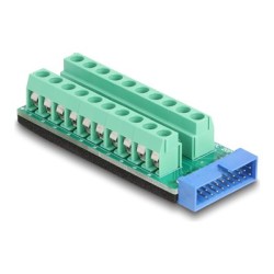 Delock - USB adaptér - 20pinový terminální blok do 19pinový USB header (M)