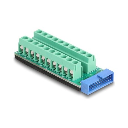 Delock - USB adaptér - 20pinový terminální blok do 19pinový USB header (M)