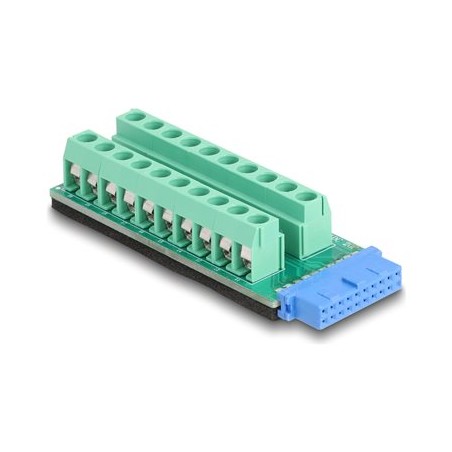 Delock - USB adaptér - 19pinový USB header (F) do 20pinový terminální blok