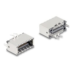 Delock - Konektor USB - 20 pinový USB Typ E (F) Klíc A do 20 pájecích pinu - 300 V - 0.5 A