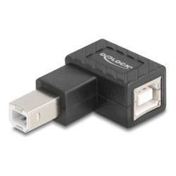 Delock - USB adaptér - USB typ B (M) rovné do USB typ B (F) pravoúhlý - USB 2.0 - cerná