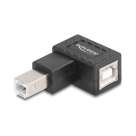 Delock - USB adaptér - USB typ B (M) rovné do USB typ B (F) pravoúhlý - USB 2.0 - cerná