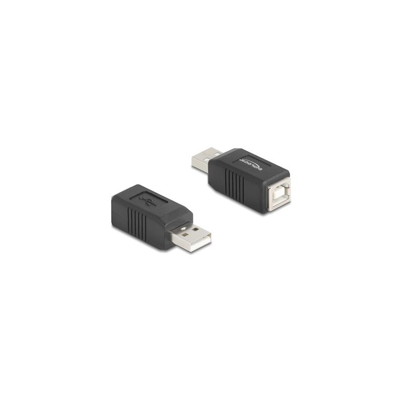 Delock - USB adaptér - USB (M) do USB typ B (F) - USB 2.0 - cerná