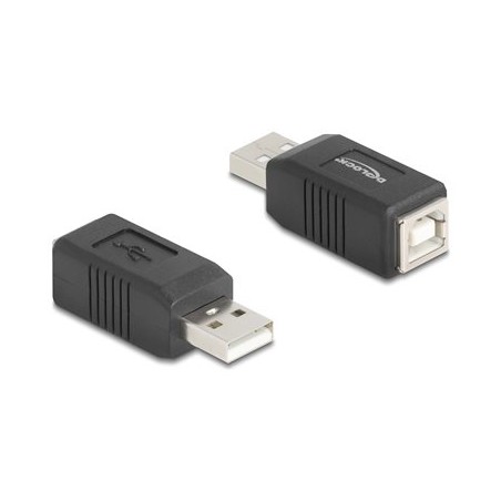 Delock - USB adaptér - USB (M) do USB typ B (F) - USB 2.0 - cerná