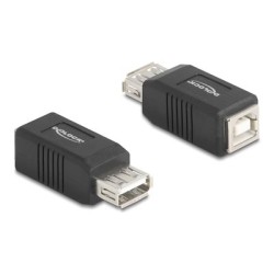 Delock - USB adaptér - USB typ B (F) do USB (F) - USB 2.0 - cerná