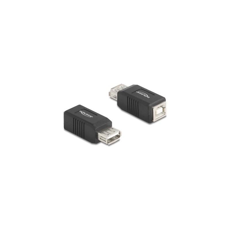Delock - USB adaptér - USB typ B (F) do USB (F) - USB 2.0 - cerná