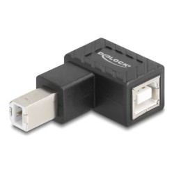 Delock - USB adaptér - USB typ B (M) do USB typ B (F) dolu zahnutý - USB 2.0 - cerná